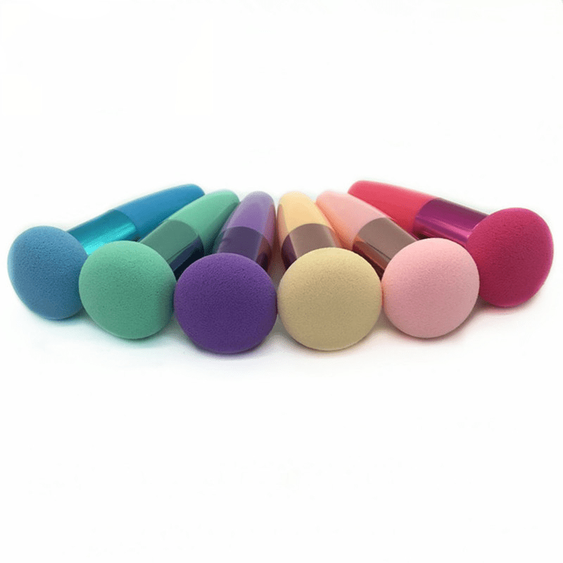 Uniseks makiyaj choʻpi bilan tutqichli goʻshtli goʻshtli qoʻllanma Beauty Blender Mushroom