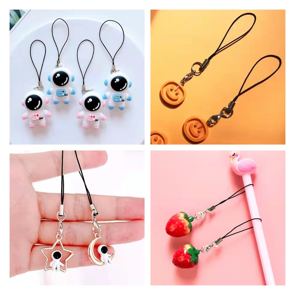 100 Pieces Nylon Thread Rope Keychain Cords for Jewelry Making and Crafts