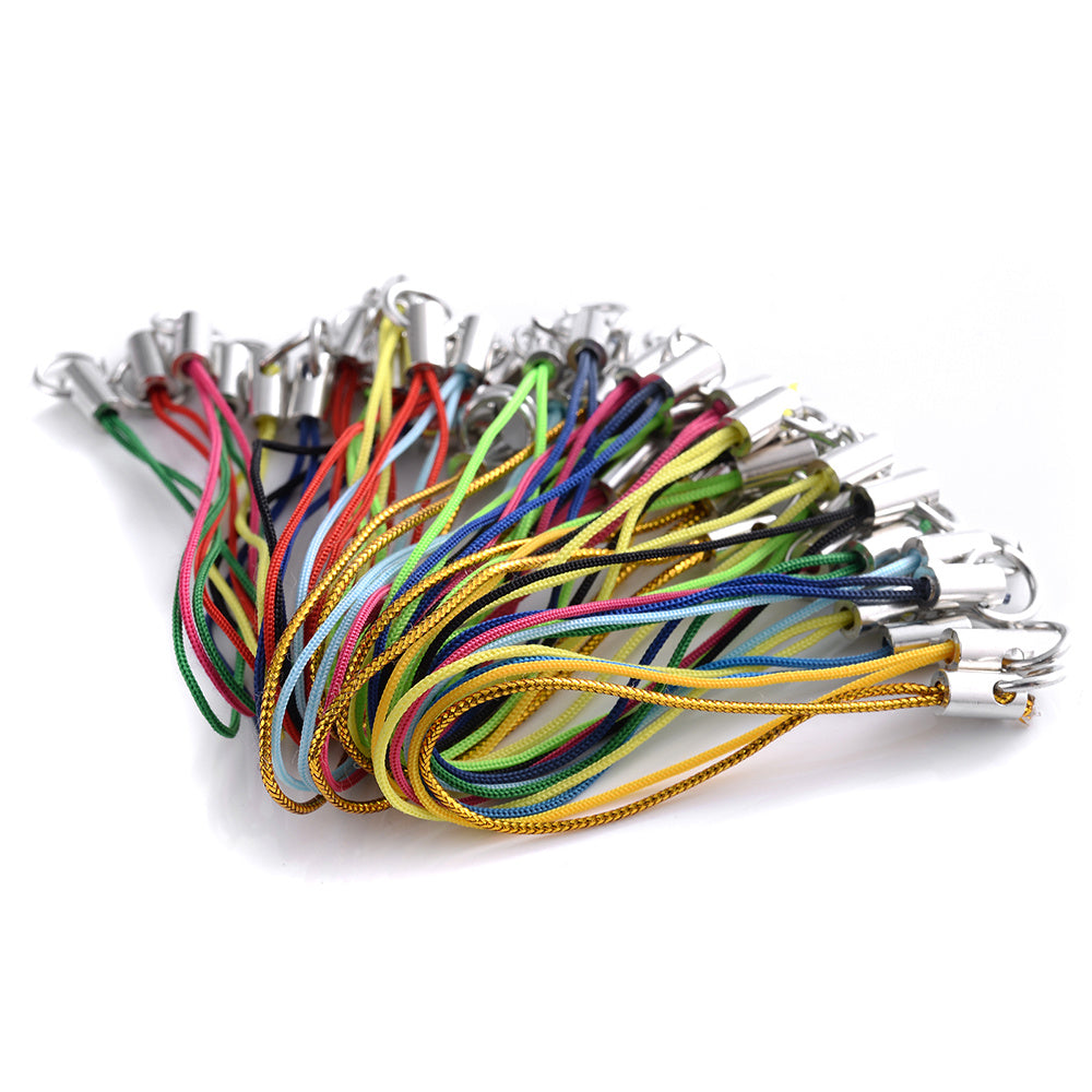 100 Pieces Nylon Thread Rope Keychain Cords for Jewelry Making and Crafts