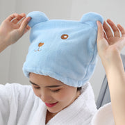 Unisex Hair Drying Cap Quick-Dry Towel Wrap Water Absorption Turban