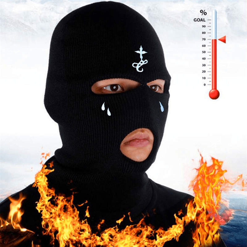 Winter Balaclava Ski Mask with Full Face Coverage and Knit Beanie