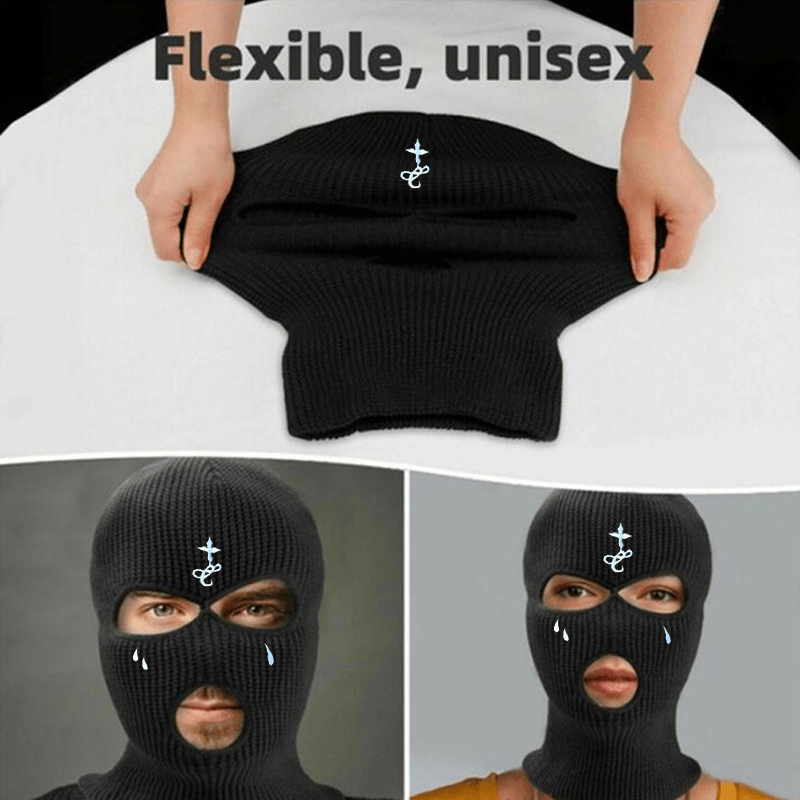 Winter Balaclava Ski Mask with Full Face Coverage and Knit Beanie