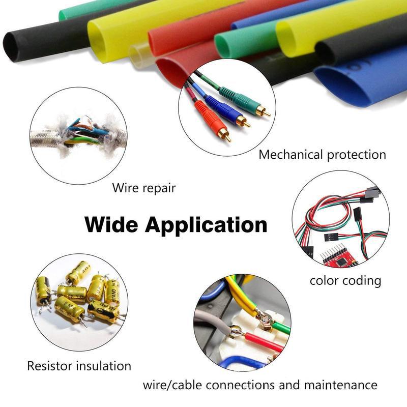 Heat Shrink Tubing Set 164/560 Pcs Multi-Color Polyolefin Wire Wraps