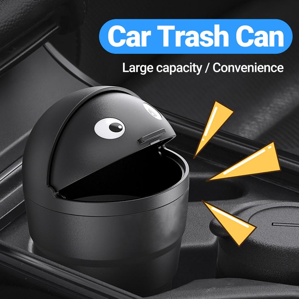 Leakproof Car Trash Can Universal Auto Organizer Storage Box with Swing Lid