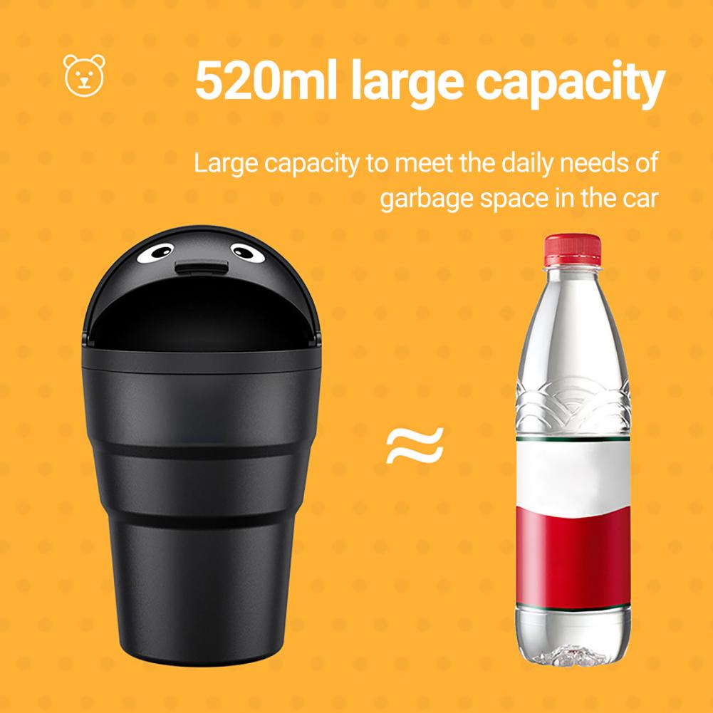 Leakproof Car Trash Can Universal Auto Organizer Storage Box with Swing Lid