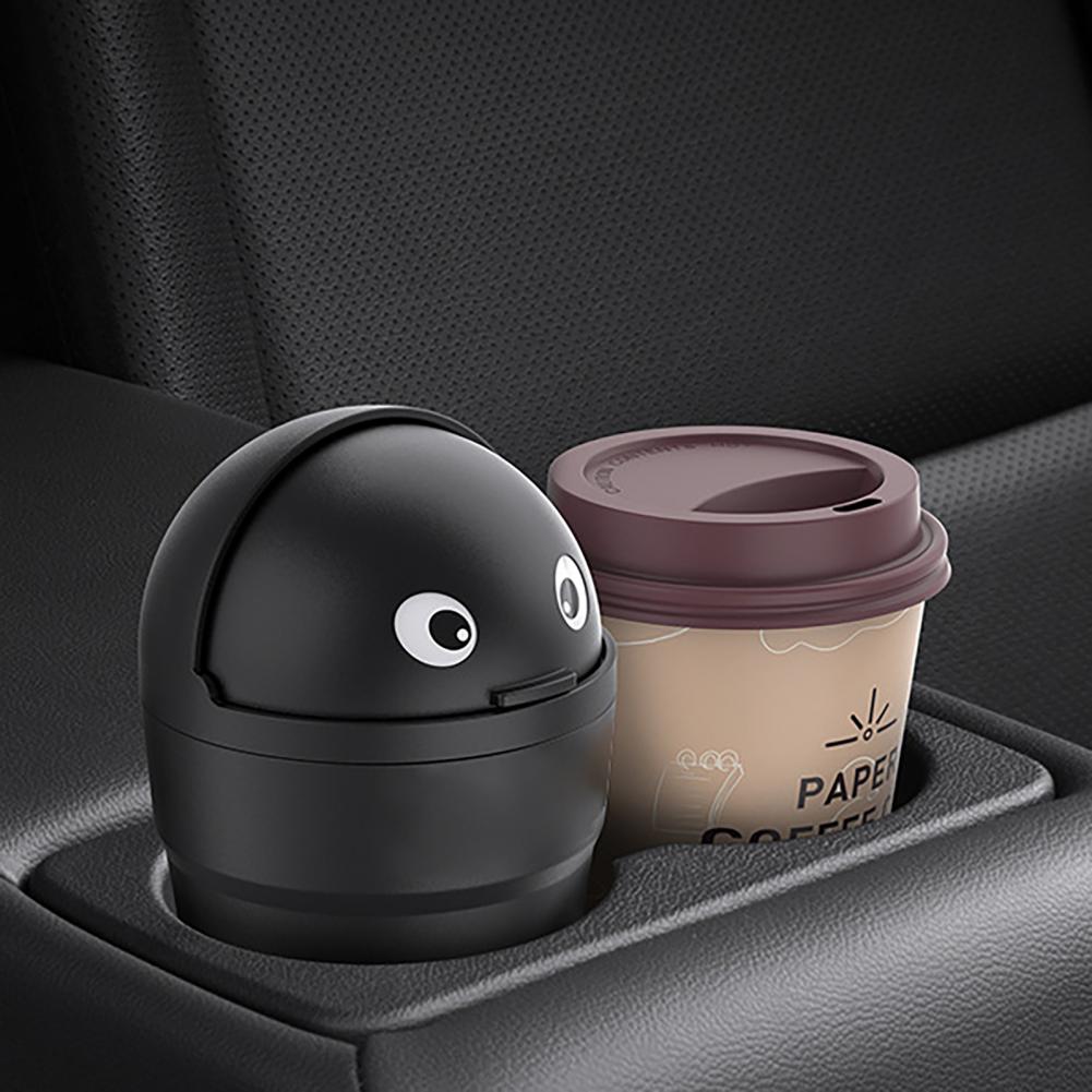 Leakproof Car Trash Can Universal Auto Organizer Storage Box with Swing Lid