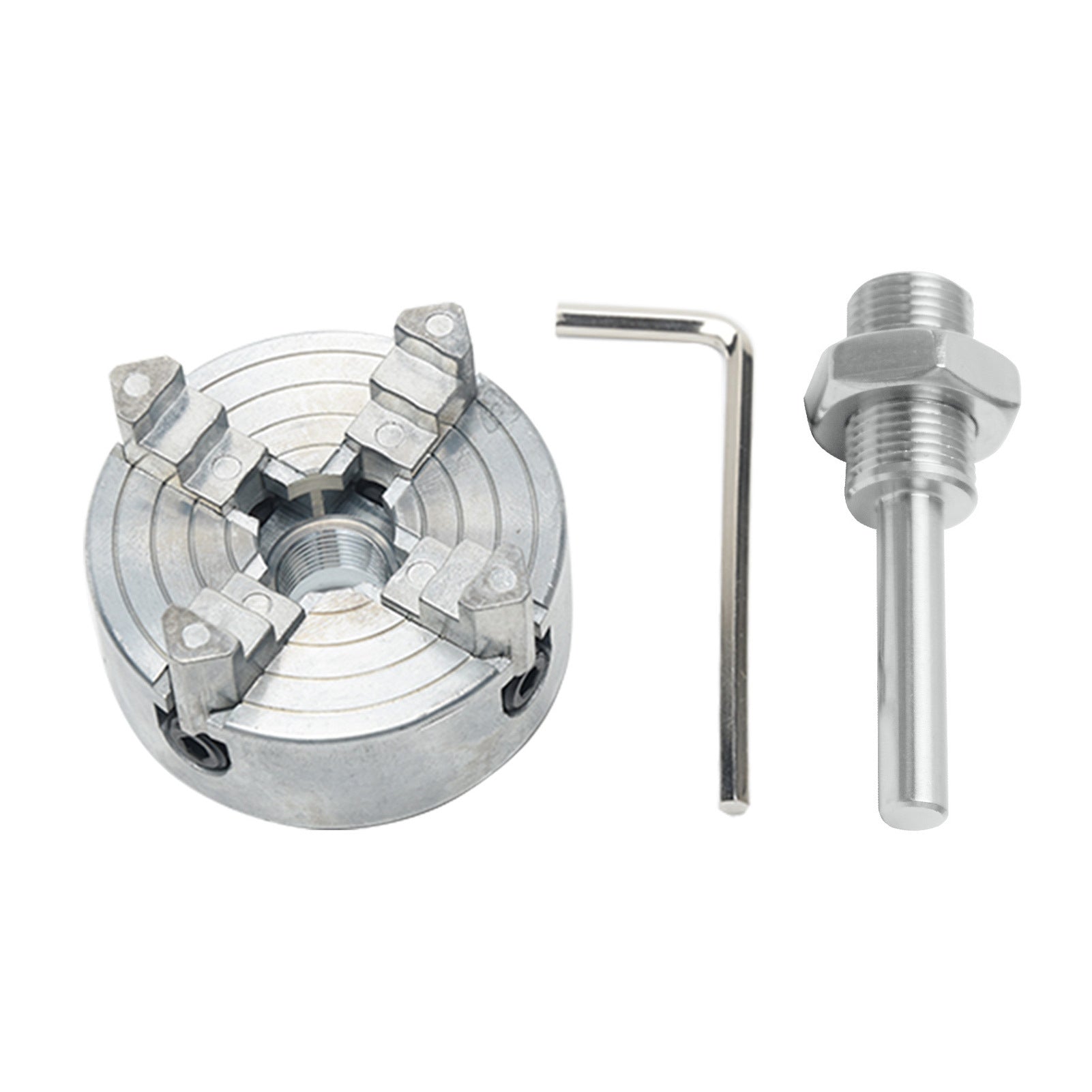 Mini Lathe Chuck Set with 3 and 4 Jaw Self-Centering Woodworking Tool Durable Zinc Alloy