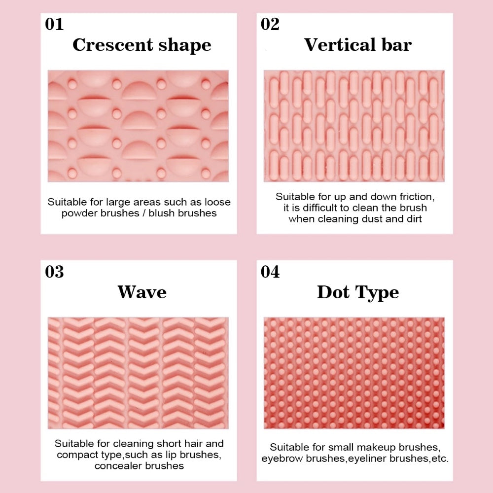 Cuenco y tapete de silicona para limpiar brochas de maquillaje unisex colorido y fácil de limpiar