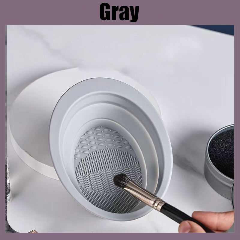 Cuenco y tapete de silicona para limpiar brochas de maquillaje unisex colorido y fácil de limpiar