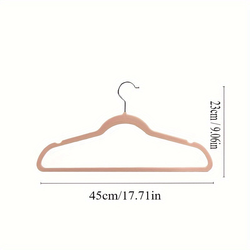 Set of 100 Velvet Non-Slip Flocked Suit Hangers 44.96cm Heavy Duty