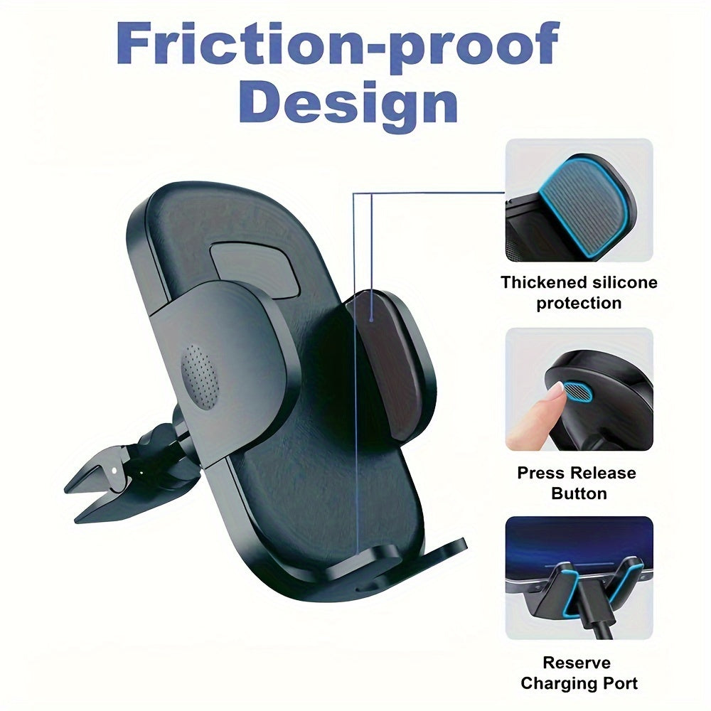 Avtomobil ventilyatsiyasi uchun telefon o'rnatgich, yozg'ichli klip, havo ventilyatsiyasi, mobil telefon uchun mos keladigan, sozlanadigan karama uchun iPhone Android