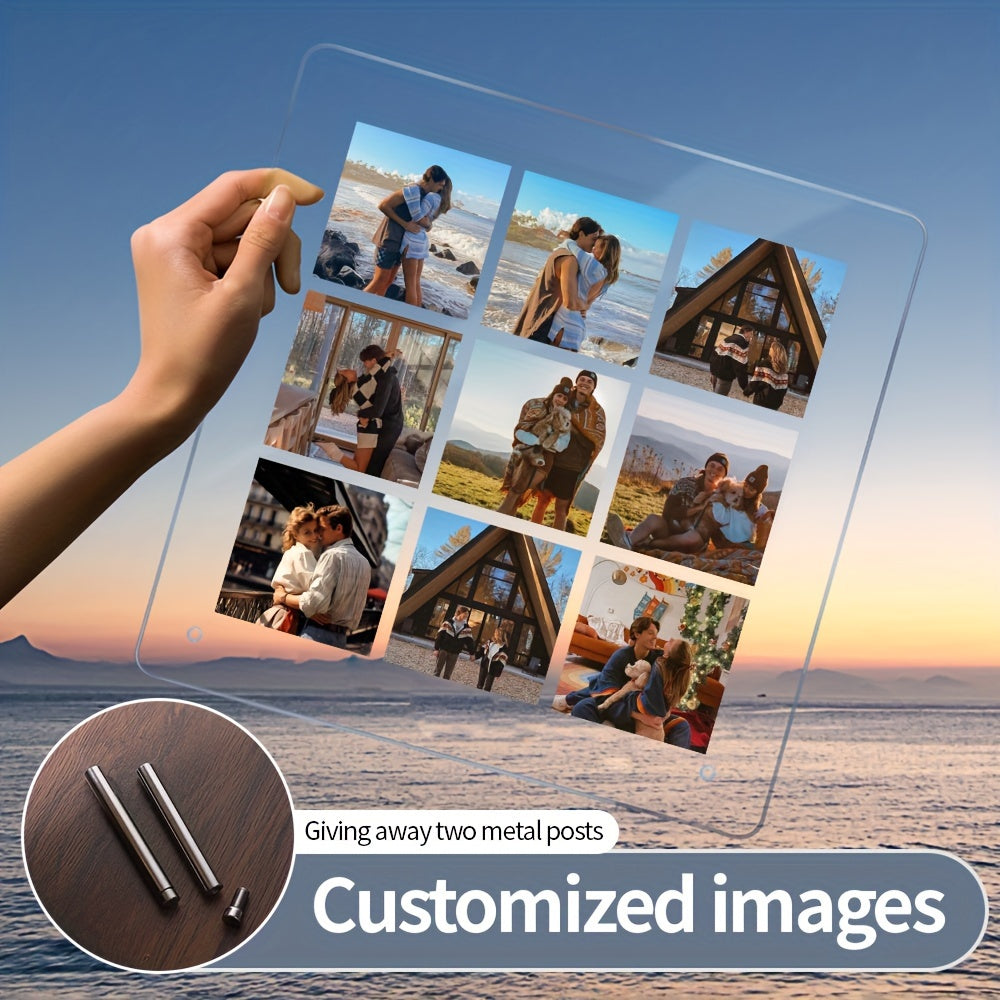 Индивидуальная акриловая фоторамка: создайте собственный декор, наполненный любовью, к Рождеству и Дню святого Валентина, идеально подходит для пар и памятных сувениров в память о питомцах, универсальный вариант для настольной и настенной экспозиции