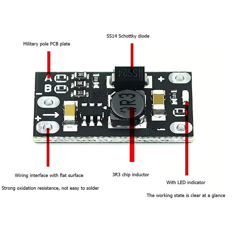 DC-DC Boost Converter moduli 3.7V dan 12V gacha sozlanadigan quvvat manbai uchun DIY elektronika