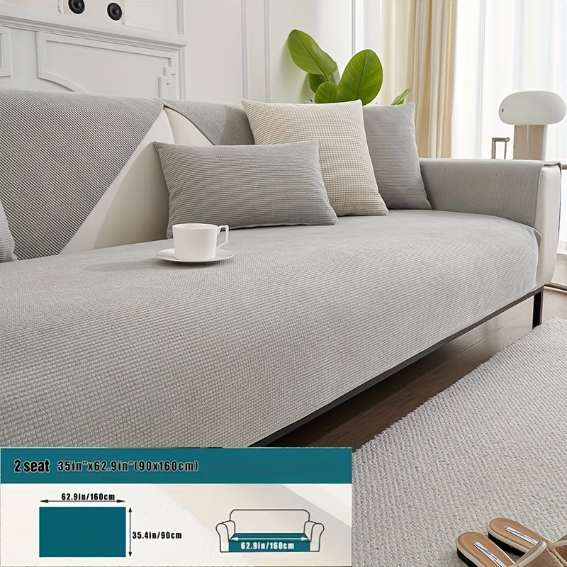 Water-Resistant Non-Slip Velvet Sofa Cover for Armchairs, Loveseats, and Sectionals