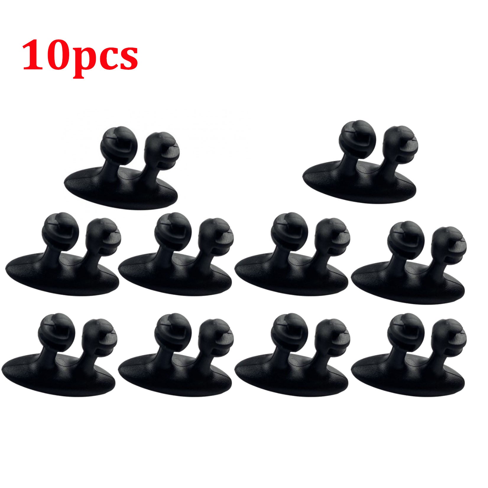 Car Interior Cable Organizer Clamps 10pcs Auto Phone Charger Line Clip
