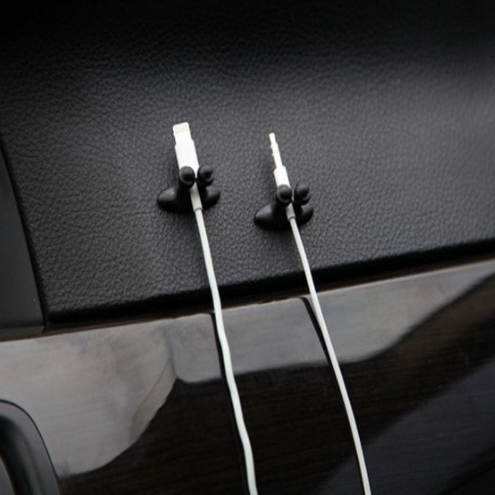 Car Interior Cable Organizer Clamps 10pcs Auto Phone Charger Line Clip