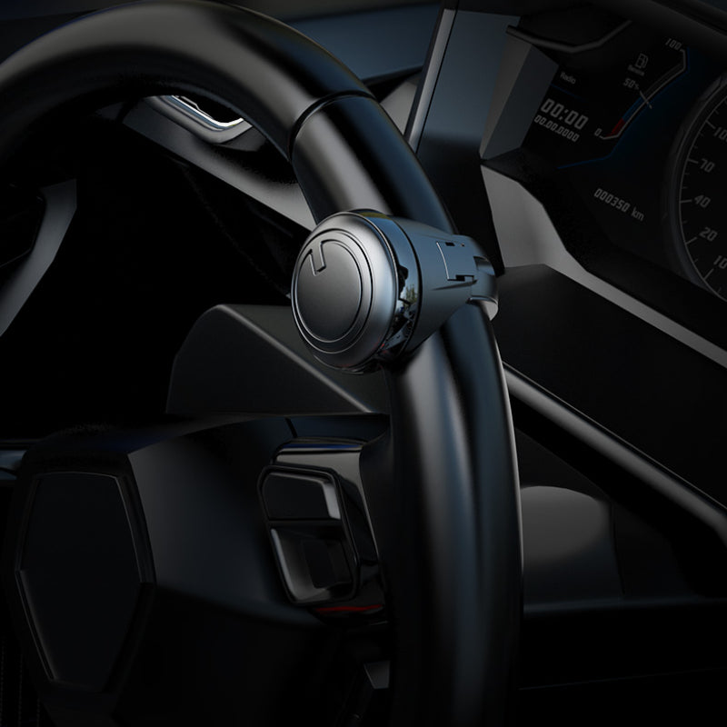 Universal Car Steering Wheel Knob 360° Rotation Steering Aid Chrome