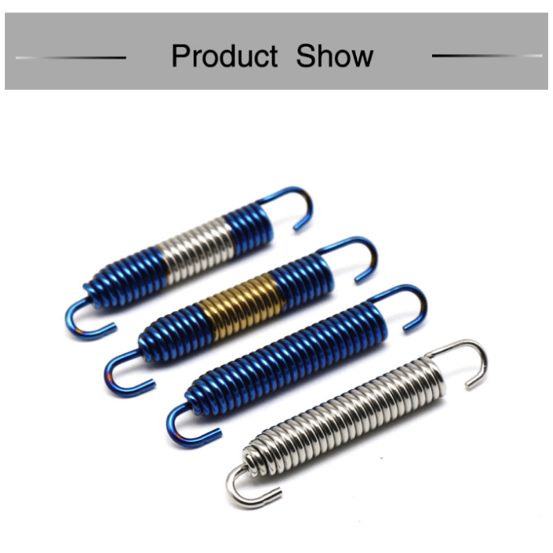 Universal Motorcycle Stainless Steel Spring Hooks for Exhaust Pipe Replacement