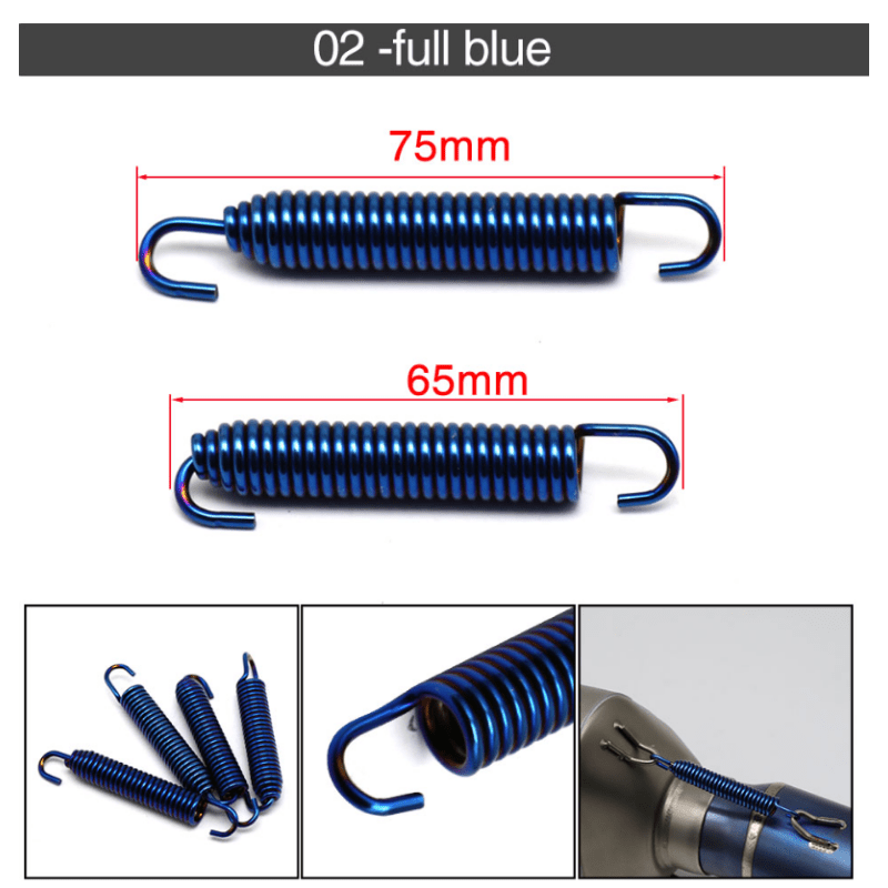 Universal Motorcycle Stainless Steel Spring Hooks for Exhaust Pipe Replacement