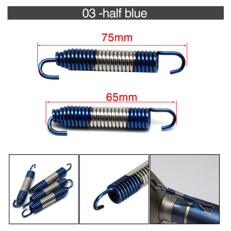 Universal Motorcycle Stainless Steel Spring Hooks for Exhaust Pipe Replacement