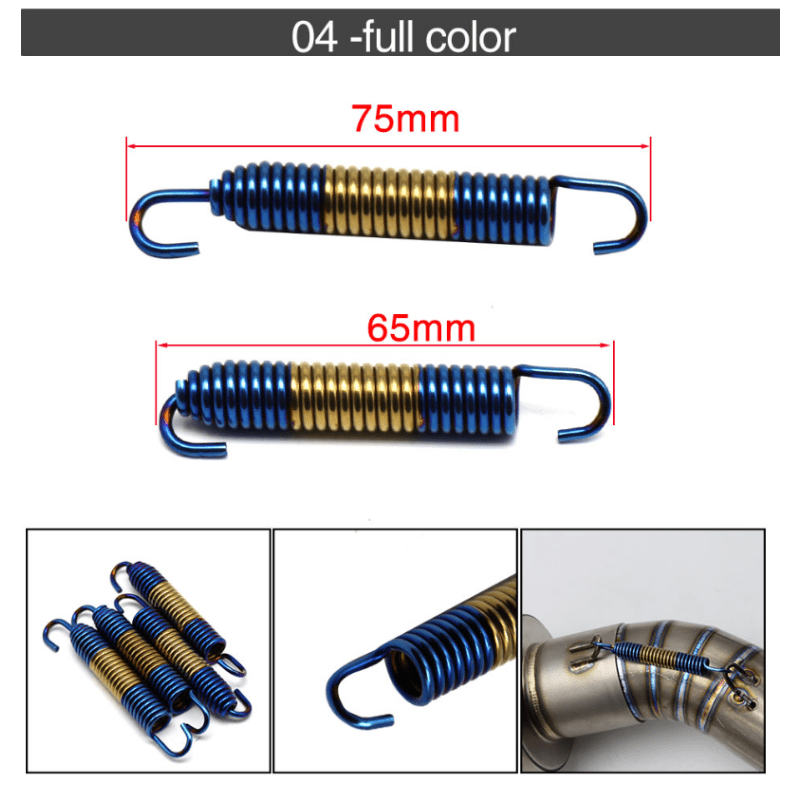 Universal Motorcycle Stainless Steel Spring Hooks for Exhaust Pipe Replacement