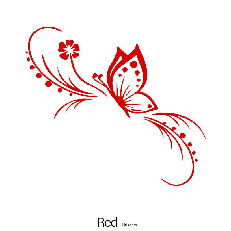 Car Floral Sticker Reflective Vinyl Decal for Cars and Motorcycles