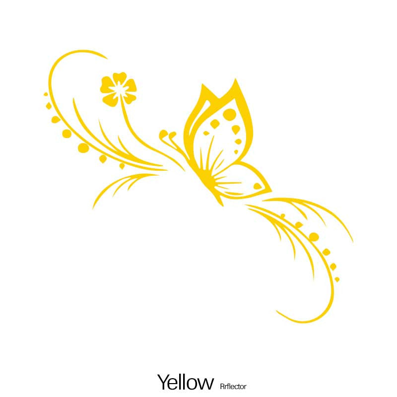 Car Floral Sticker Reflective Vinyl Decal for Cars and Motorcycles