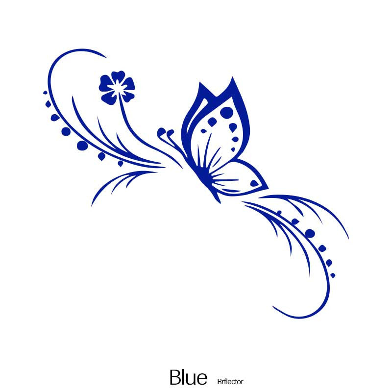 Car Floral Sticker Reflective Vinyl Decal for Cars and Motorcycles