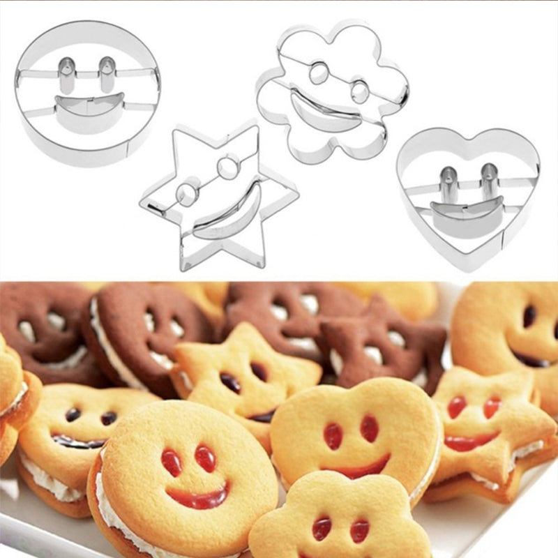 Cookie Mold DIY Tool for Smiling Cookies and Cakes, Stainless Steel