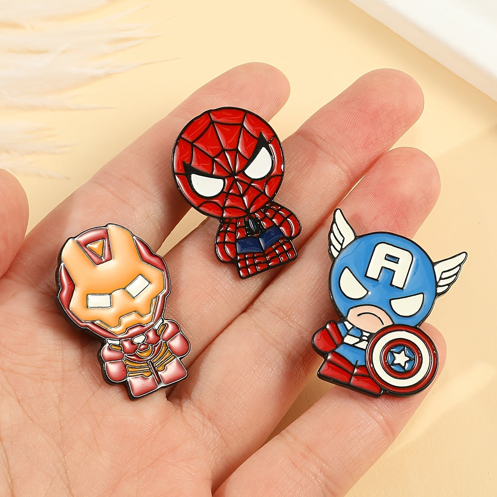 Cute Punk Style Cartoon Animal Brooch Set with Hulk Enamel Pins for Backpacks and Clothing 7 Pieces