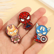 Cute Punk Style Cartoon Animal Brooch Set with Hulk Enamel Pins for Backpacks and Clothing 7 Pieces