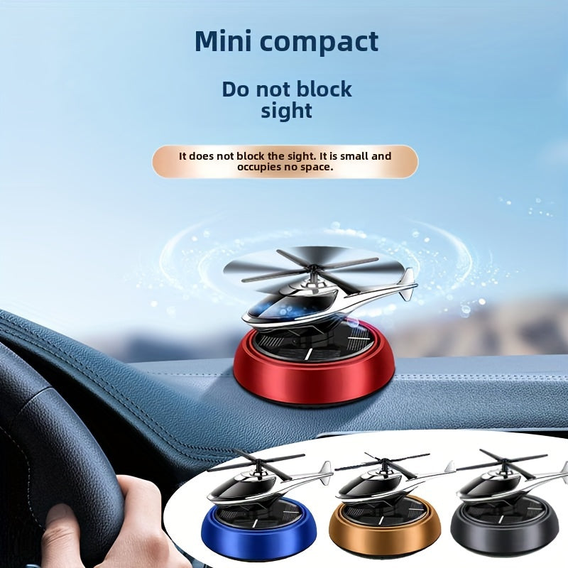 Solar Car Diffuser Air Freshener Aromatherapy Helicopter Decoration Gift