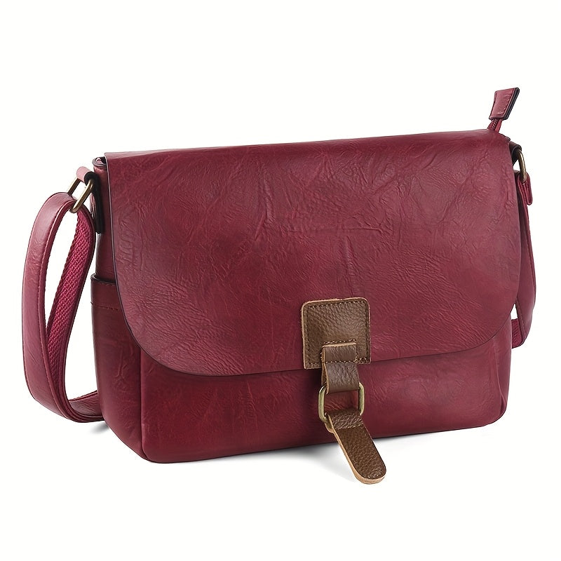 Cowboy-Inspired Crossbody Bag for Women with Vintage Touch and Casual Style in PU Leather