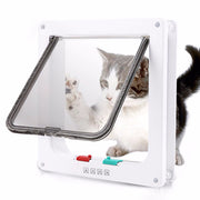 Weatherproof 4-Way Locking Pet Door for Dogs and Cats Made of Durable ABS with Easy Installation and Multiple Sizes