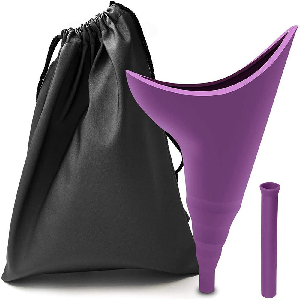 Female Reusable Silicone Urinal Device Stand Up Peeing Easy Portable