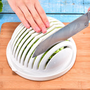 Plastic Salad Cutter Chopping Bowl for Camping and Kitchen Use