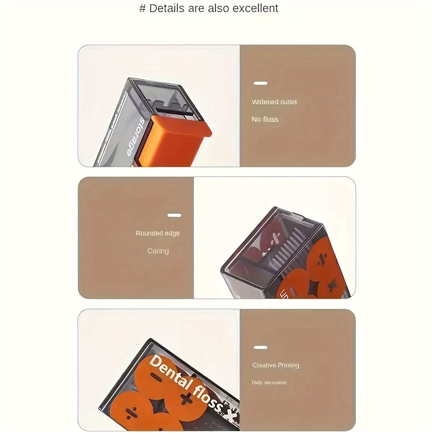 Automatic Dental Flosser Dispenser Portable Travel Case with Built-in Toothpick