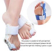 2 dona katta barmoq bunion tayanchlari, sozlanadigan barmoq ajratuvchi, og'riqni kamaytirish, Hallux Valgus tuzatgichi