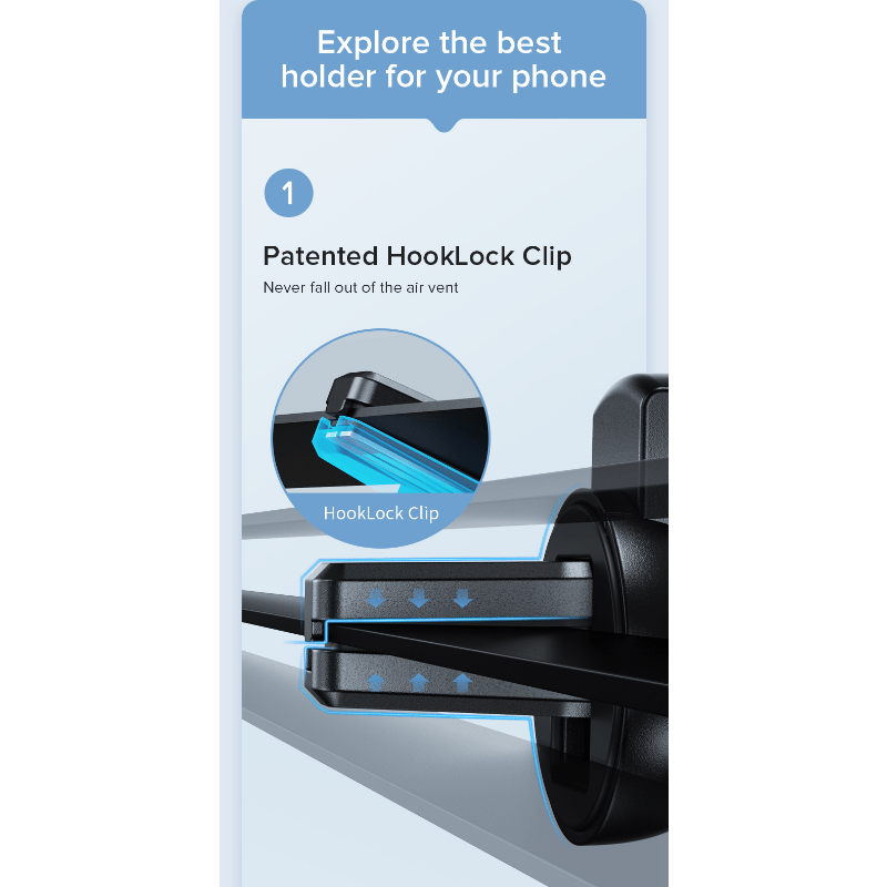 Soporte universal para teléfono de coche, clip de ventilación para montar en el aire acondicionado