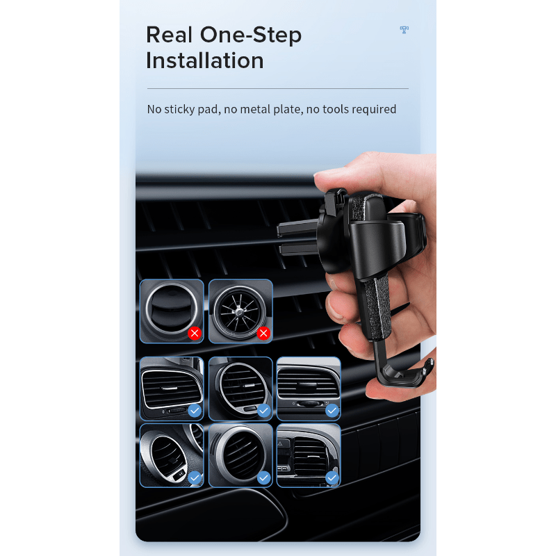 Soporte universal para teléfono de coche, clip de ventilación para montar en el aire acondicionado