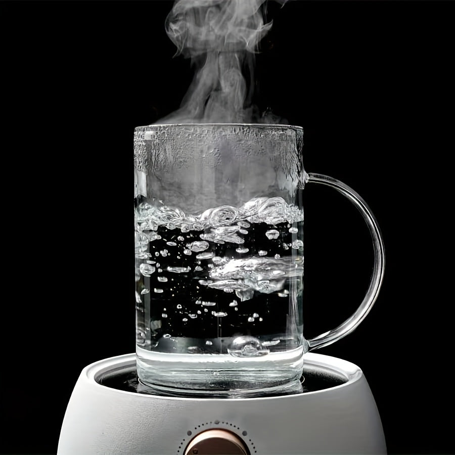 Large 1L Glass Water Bottle with Lid and Straw for Iced Coffee and Beverages