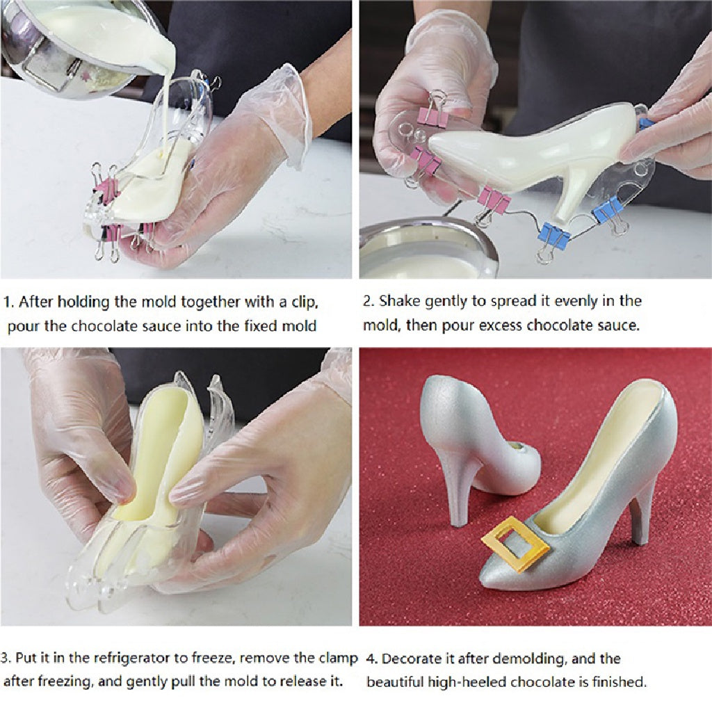 3D Cake Decorating Mold for High Heel Shoe Cakes Silicone Baking Tool