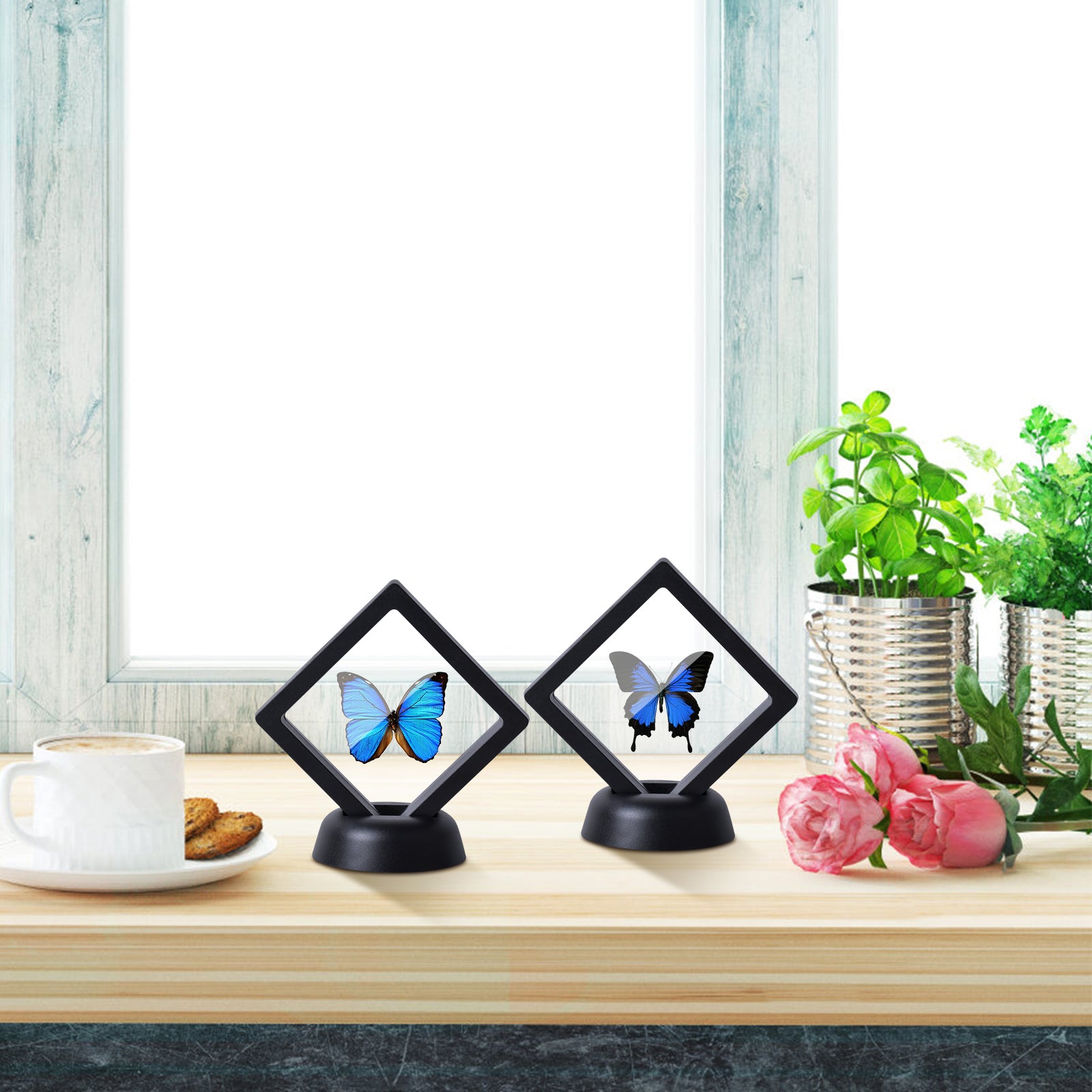 10 Sets of Jewelry Display Cases with 3D Floating Design and Thin Film for Rings Necklaces Bracelets Earrings