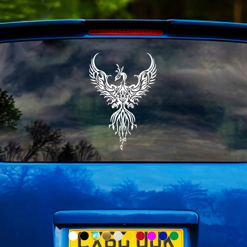 Pegatinas decorativas para coches para vehículos, vinilo único de ventana de coche con diseño de fénix