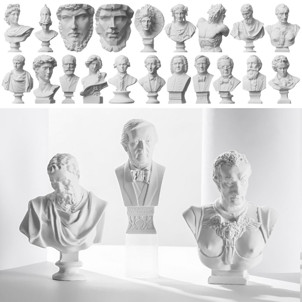 Practice Drawing Greek Mythology Plaster Statues Gypsum Busts for Home Decor