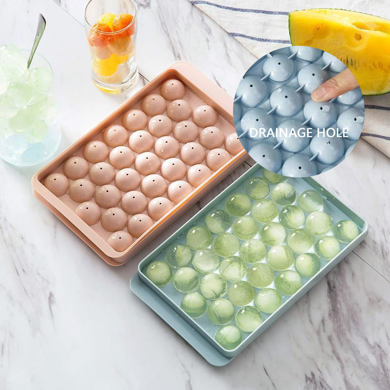 Home Kitchen Ice Cube Tray With Lid Reusable Ice Mold For Refrigerator
