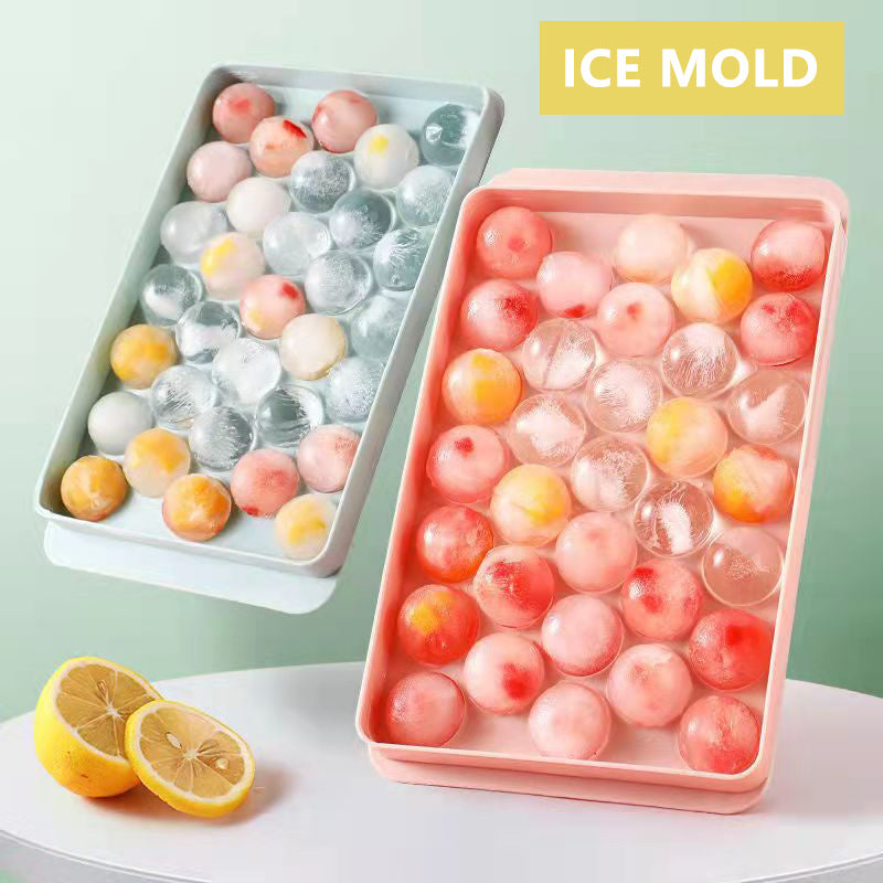 Home Kitchen Ice Cube Tray With Lid Reusable Ice Mold For Refrigerator