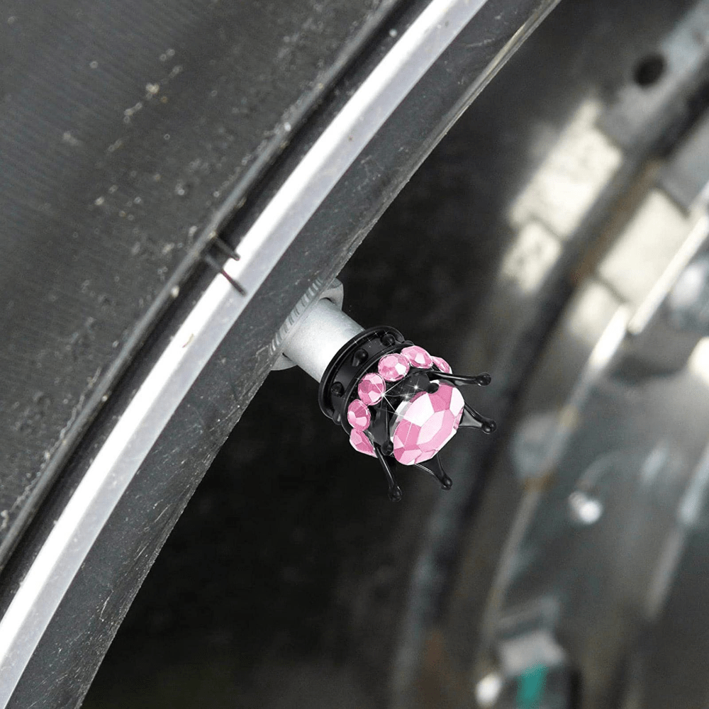 Car Tire Valve Stem Caps Metal Decorative Set of 4