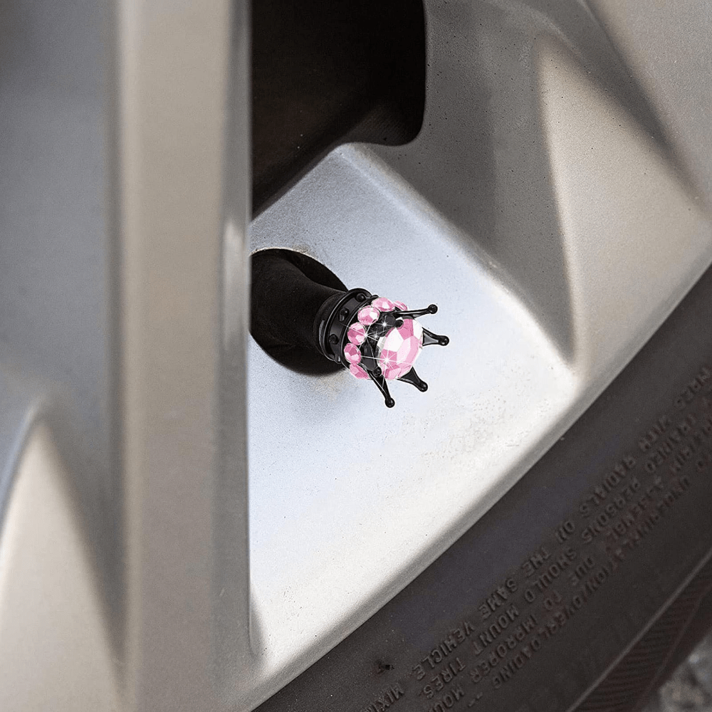 Car Tire Valve Stem Caps Metal Decorative Set of 4