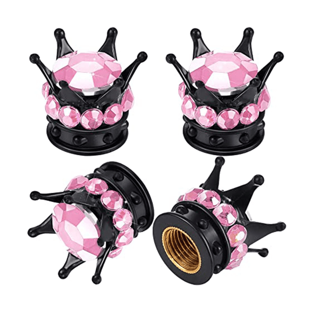 Car Tire Valve Stem Caps Metal Decorative Set of 4